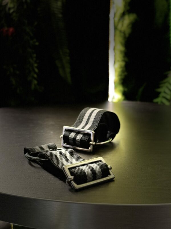 Black & Grey Stripes - Arm Holders